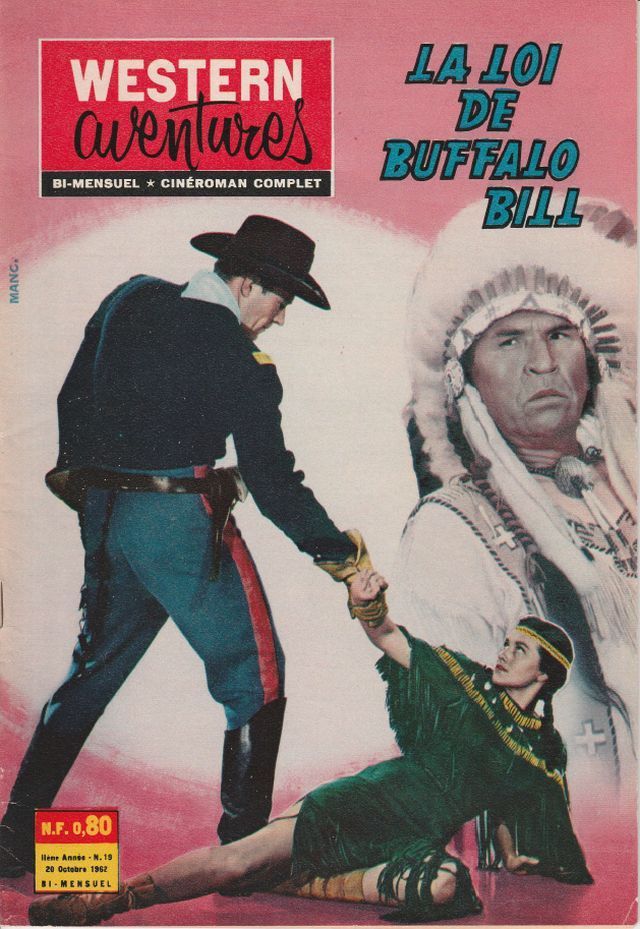 WESTERN AVENTURES magazine side cover Issue 19 20 October 1962