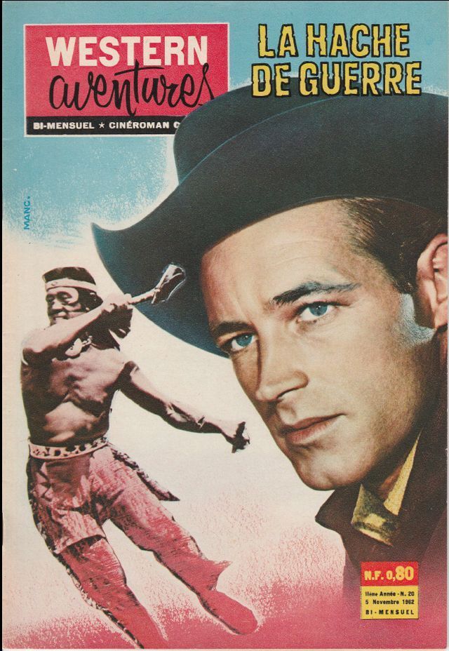 WESTERN AVENTURES magazine side cover Issue 20 6 November 1962