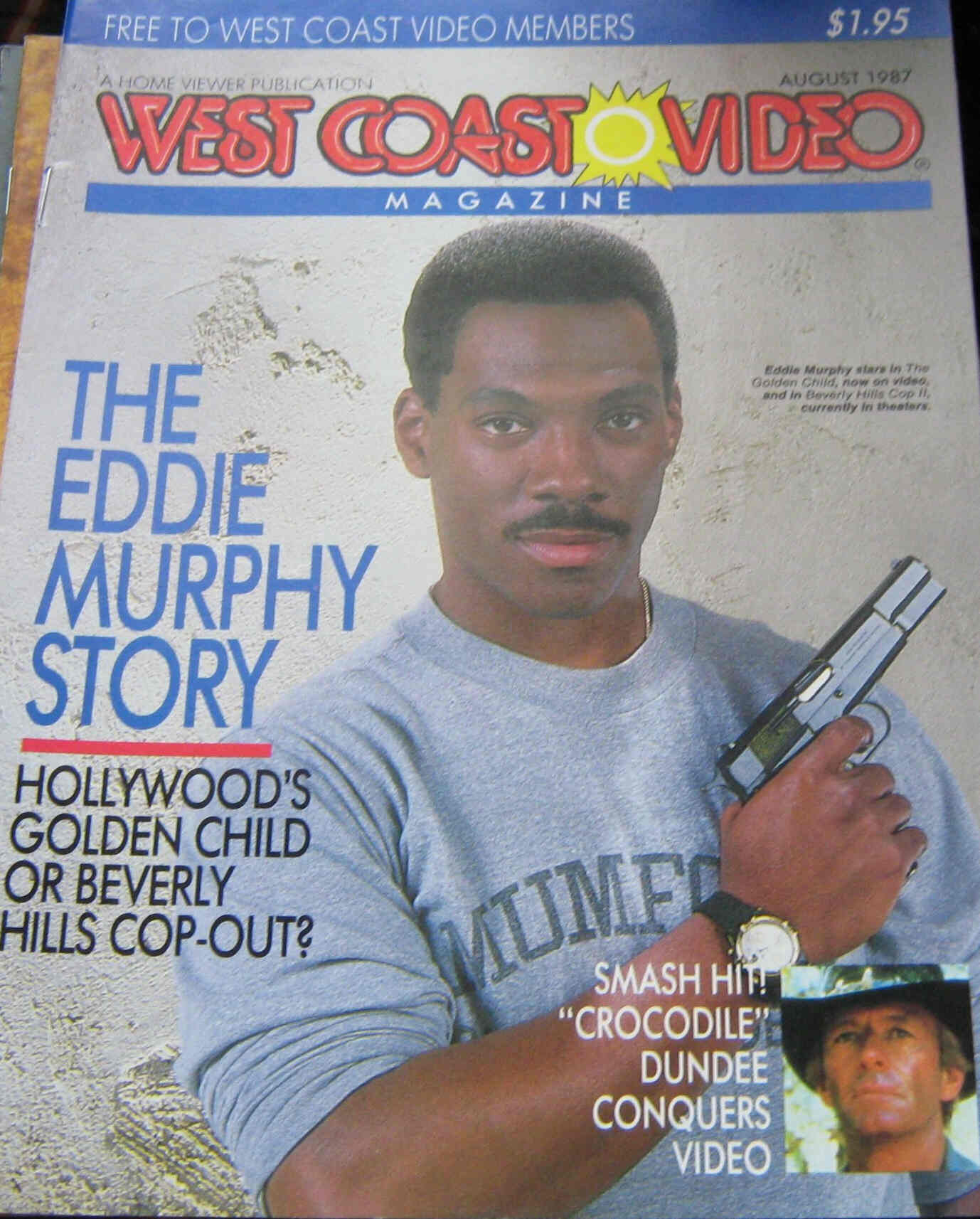 WEST COAST VIDEO magazine side cover August 1987