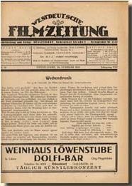 WESTDEUTSCHE FILM-ZEITUNG magazine side cover  