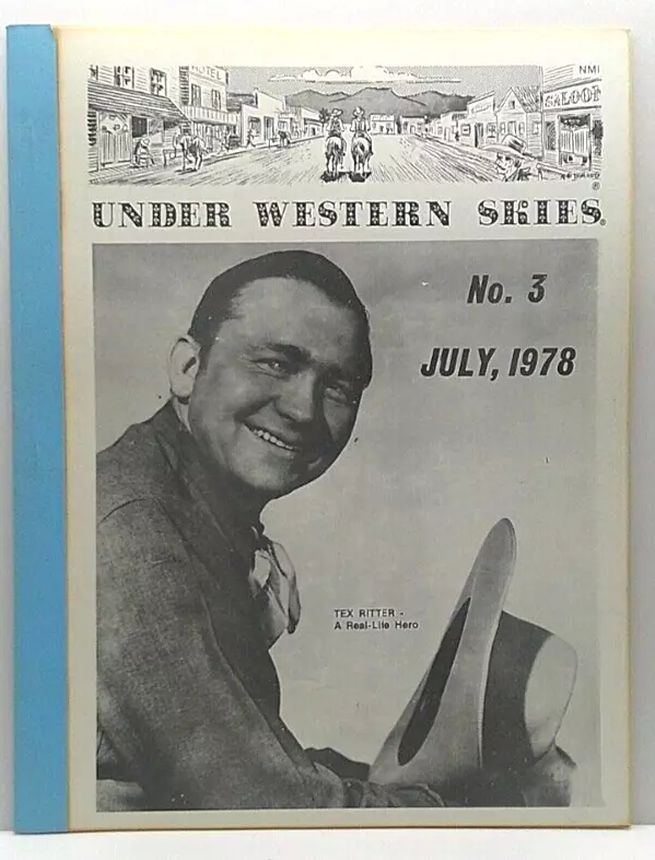UNDER WESTERN SKIES magazine side cover Issue 3 July 1978