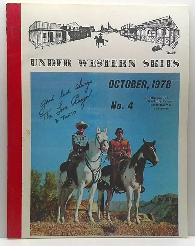 UNDER WESTERN SKIES magazine side cover Issue 4 October 1978