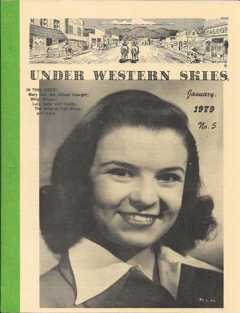 UNDER WESTERN SKIES magazine side cover Issue 5 January 1979
