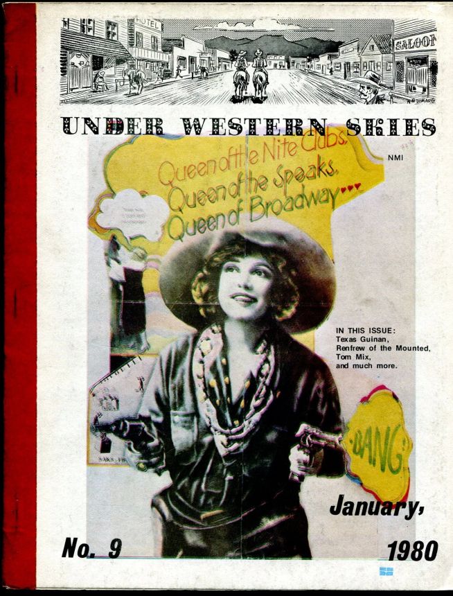 UNDER WESTERN SKIES magazine side cover Issue 9 January 1980