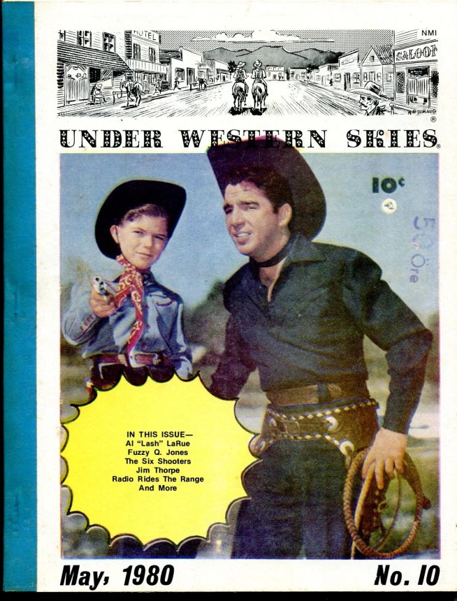 UNDER WESTERN SKIES magazine side cover Issue 10 May 1980