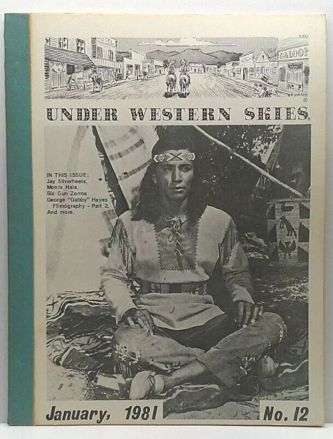 UNDER WESTERN SKIES magazine side cover Issue 12 January 1981