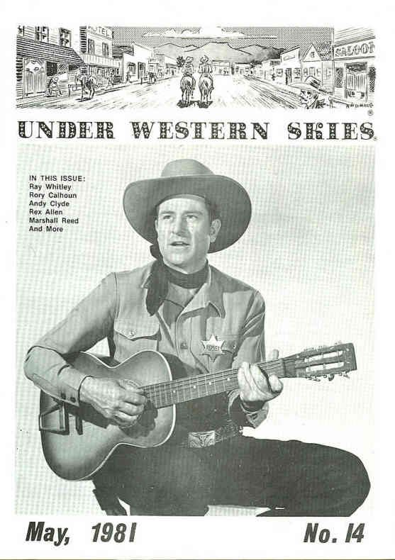 UNDER WESTERN SKIES magazine side cover Issue 14 May 1981