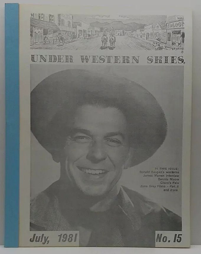 UNDER WESTERN SKIES magazine side cover Issue 15 July 1981