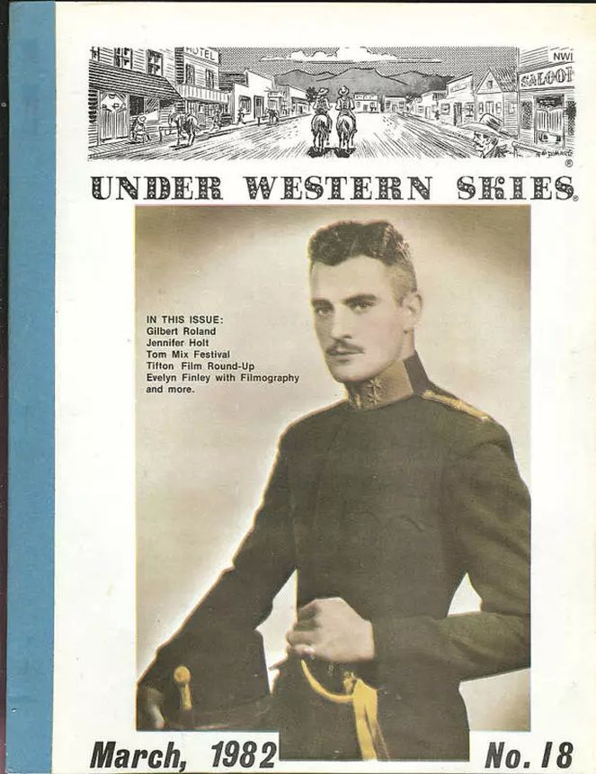 UNDER WESTERN SKIES magazine side cover Issue 18 March 1982