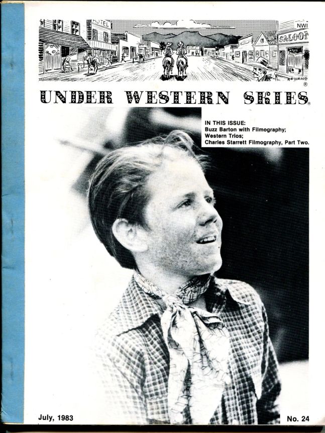 UNDER WESTERN SKIES magazine side cover Issue 24 July 1983