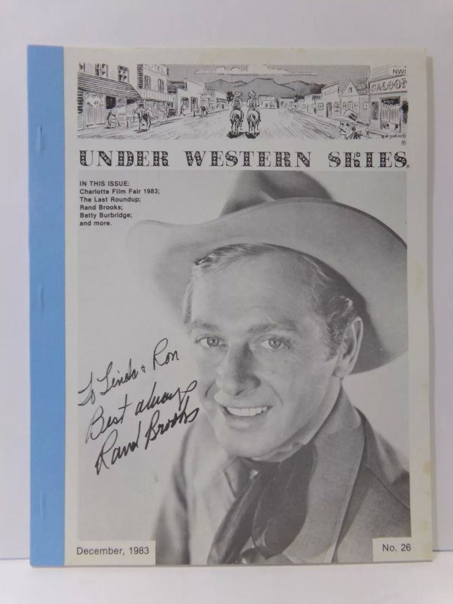 UNDER WESTERN SKIES magazine side cover Issue 26 December 1983