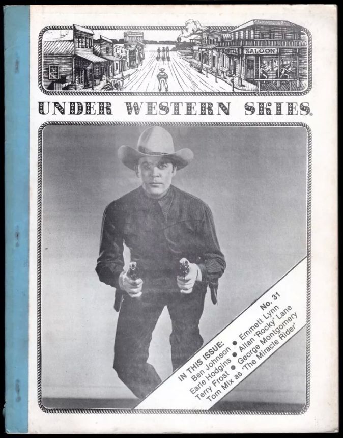 UNDER WESTERN SKIES magazine side cover Issue 31 November 1985