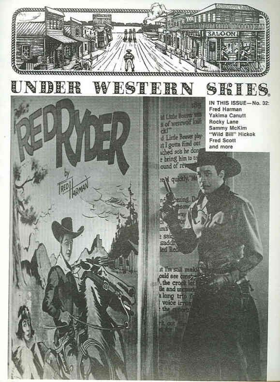 UNDER WESTERN SKIES magazine side cover Issue 32  1986