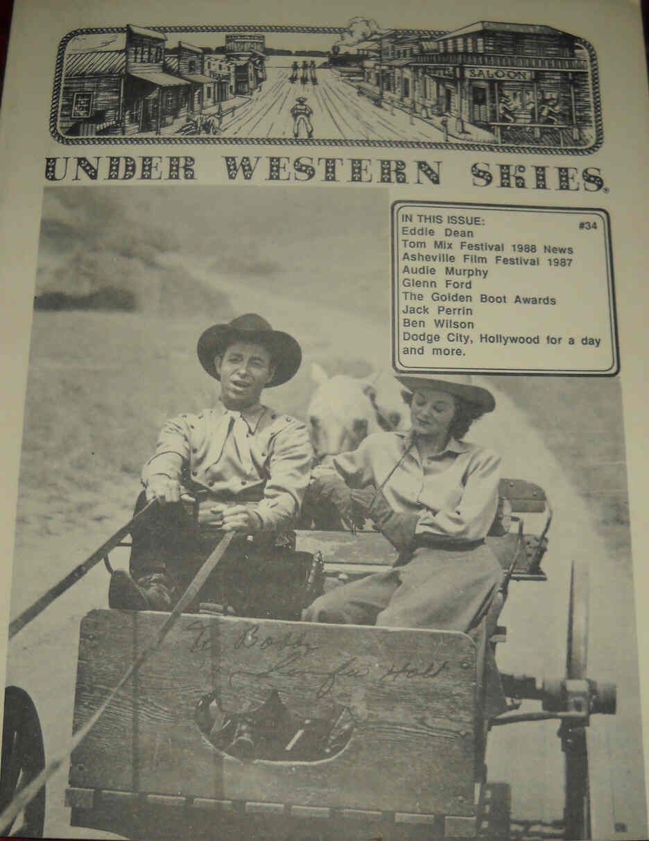 UNDER WESTERN SKIES magazine side cover Issue 34  1988