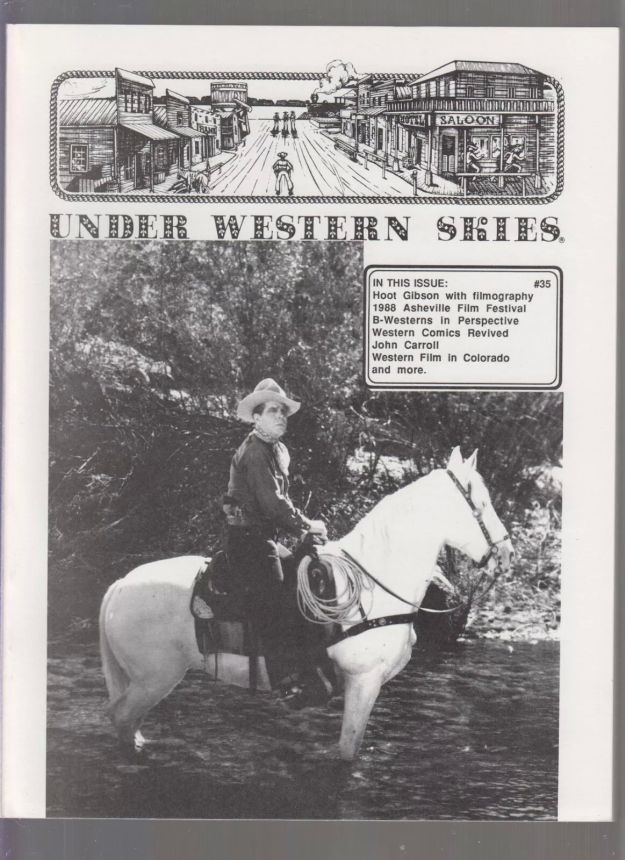 UNDER WESTERN SKIES magazine side cover Issue 35  1989