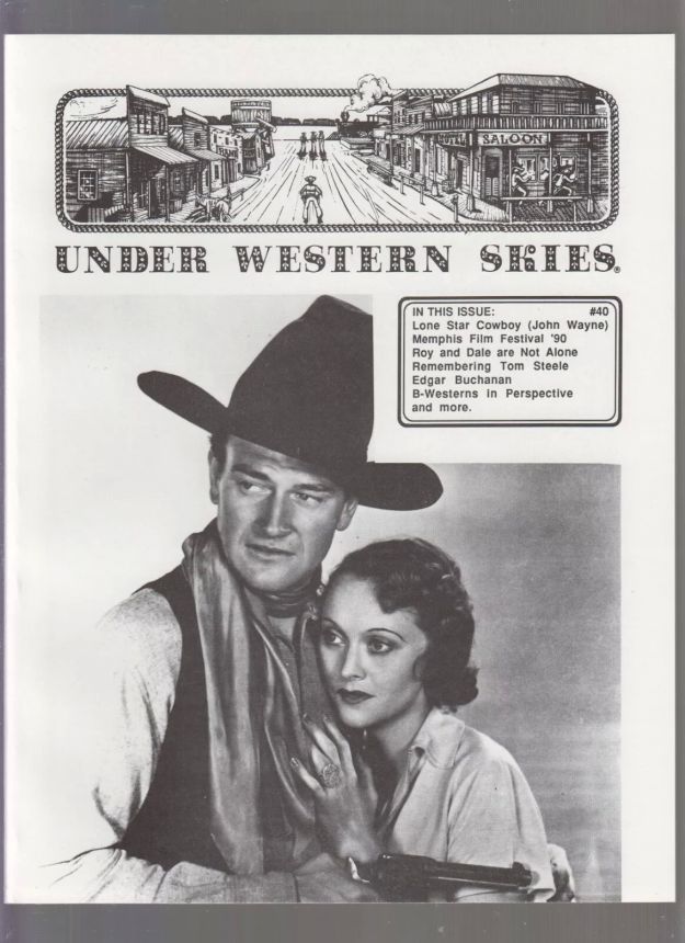 UNDER WESTERN SKIES magazine side cover Issue 40  1991