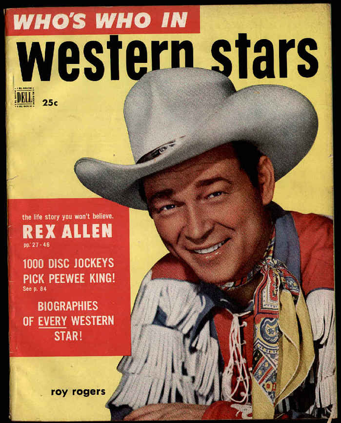 WHOS WHO IN WESTERN STARS magazine side cover  Vol 1 # 2  1952