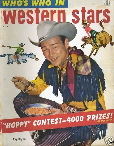 WHOS WHO IN WESTERN STARS magazine side cover  Vol 1 # 4  1954