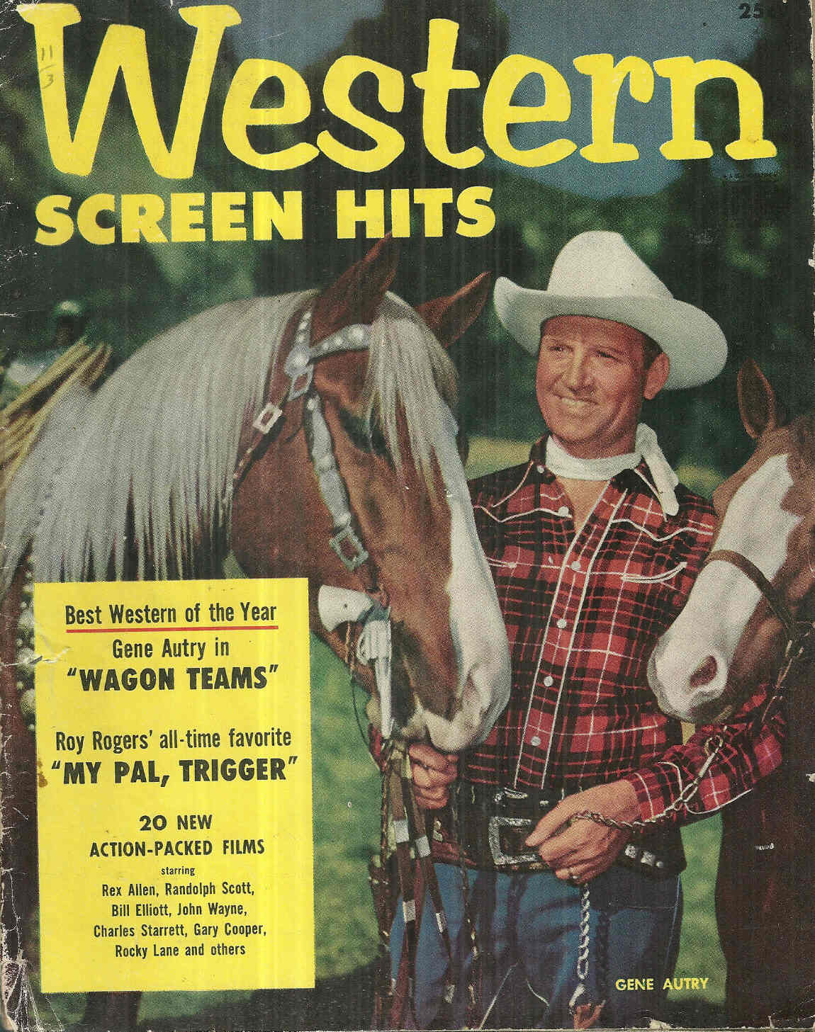 WESTERN MOVIE HITS magazine side cover Issue 1  1952