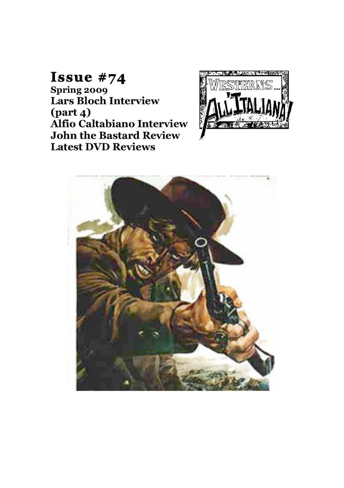WESTERNS... ALL ITALIANA magazine side cover Issue 74 Spring 2009