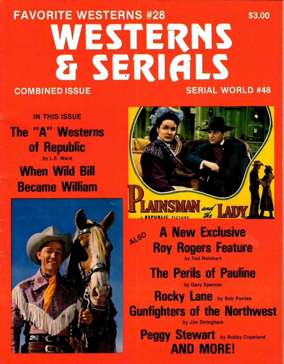 WESTERNS AND SERIALS magazine side cover Issue 28/48  1988