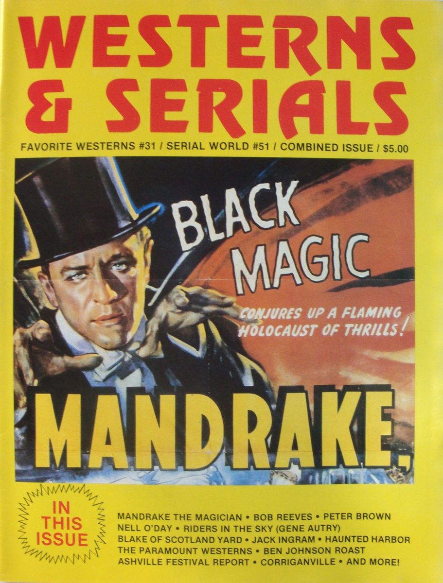 WESTERNS AND SERIALS magazine side cover Issue 31/51  1989