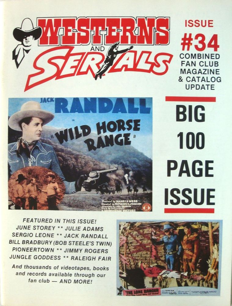 WESTERNS AND SERIALS magazine side cover Issue 34/54  1990