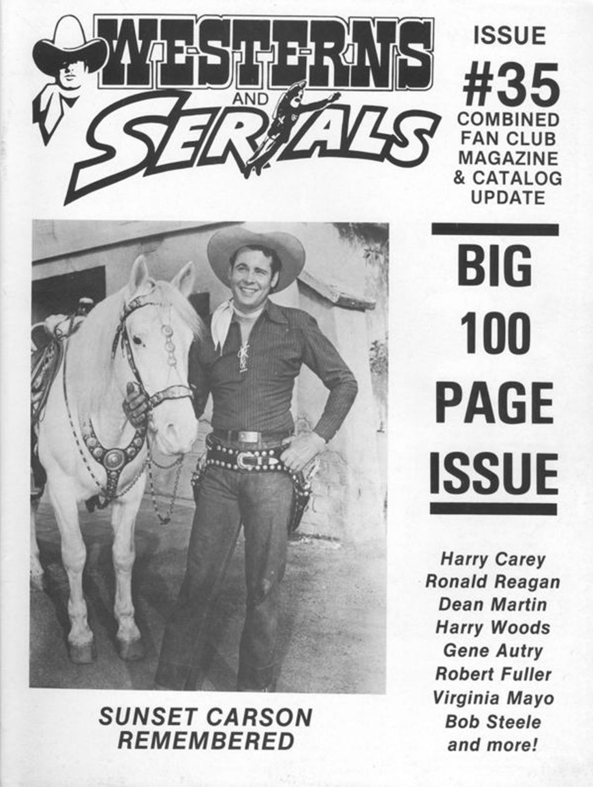 WESTERNS AND SERIALS magazine side cover Issue 35/55  1990