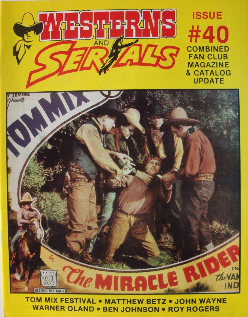 WESTERNS AND SERIALS magazine side cover Issue 40/60  1993