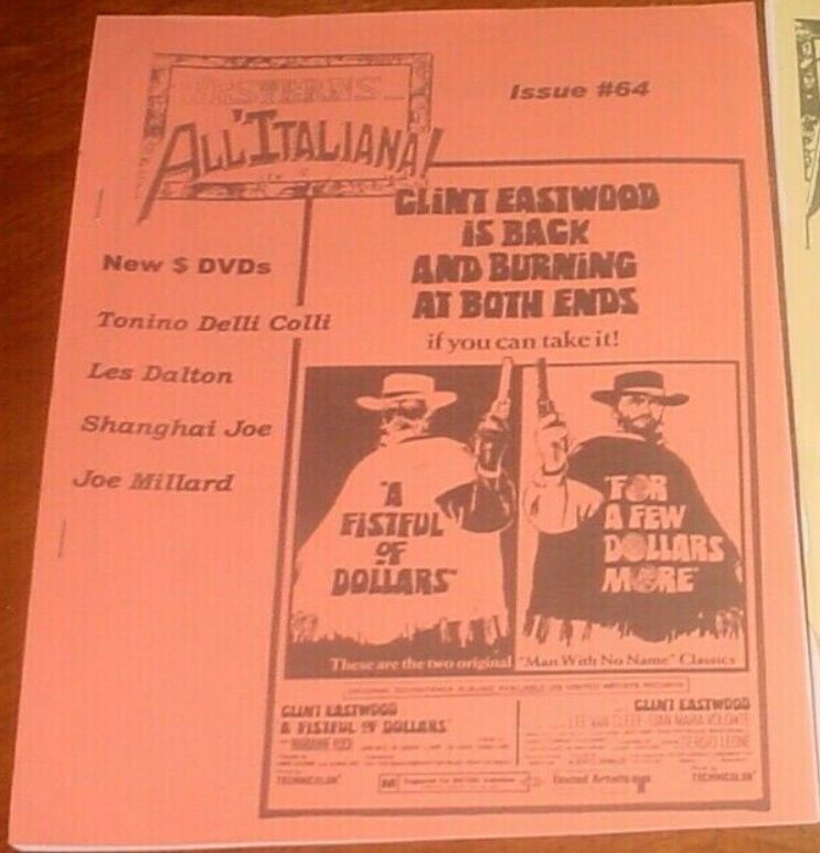 WESTERNS... ALL ITALIANA magazine side cover Issue 64 Summer-Fall 2005
