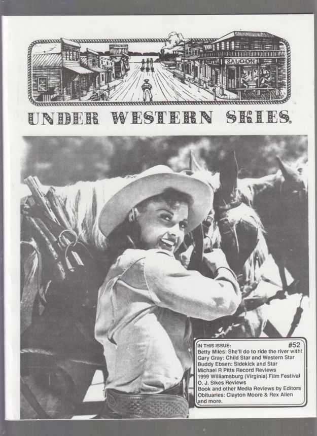UNDER WESTERN SKIES magazine side cover Issue 52   2000