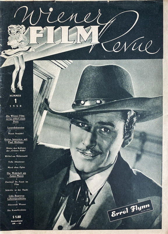 WIENER FILM REVUE magazine side cover Issue 1   1950