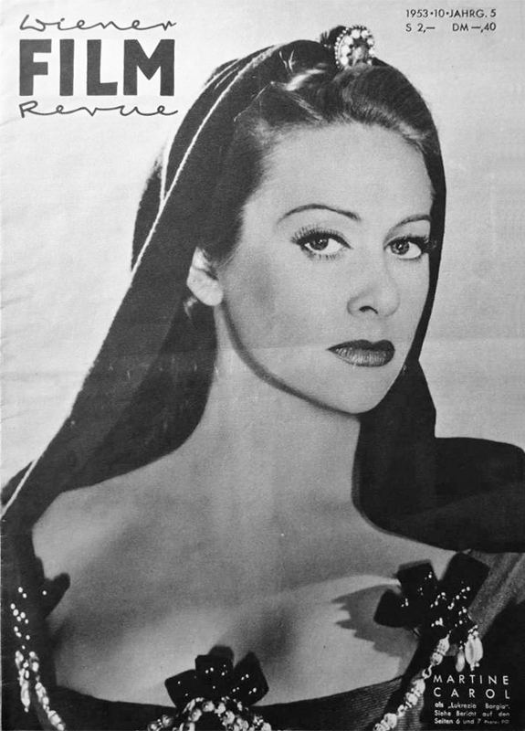 WIENER FILM REVUE magazine side cover Issue 10   1953
