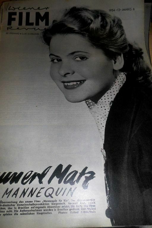 WIENER FILM REVUE magazine side cover Issue 12   1954