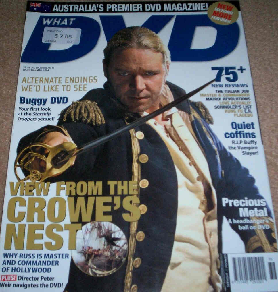 WHAT DVD (Au) magazine side cover Issue 36 May 2004