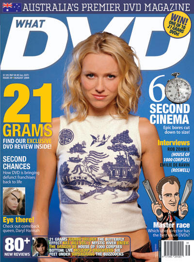 WHAT DVD (Au) magazine side cover Issue 39 August 2004