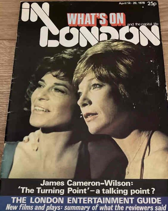 WHATS ON IN LONDON magazine side cover 14 April 1978