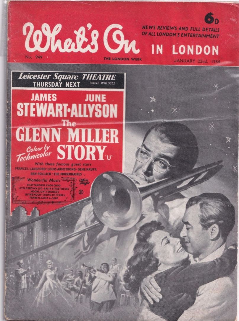 WHATS ON IN LONDON magazine side cover Issue 949 22 January 1954