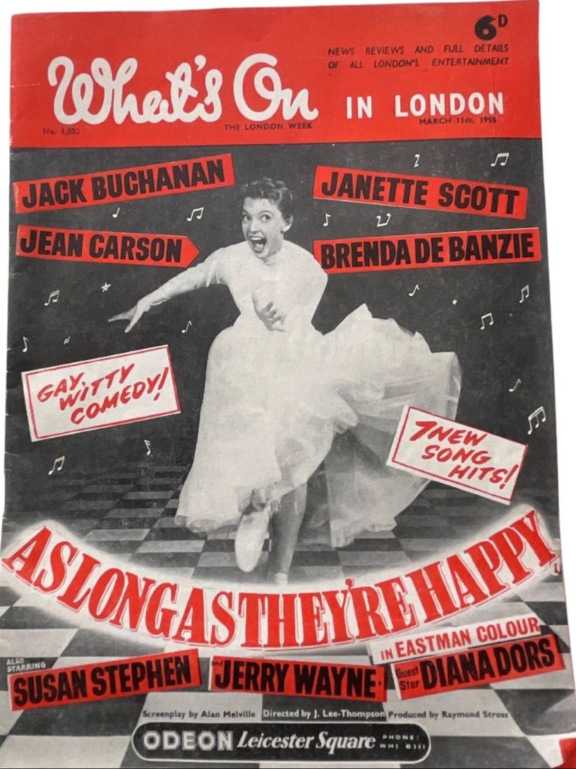 WHATS ON IN LONDON magazine side cover 11 March 1955