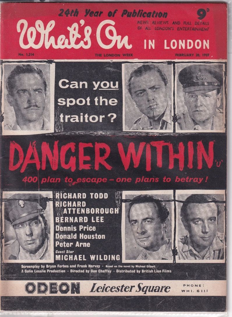 WHATS ON IN LONDON magazine side cover Issue 1214 20 February 1959