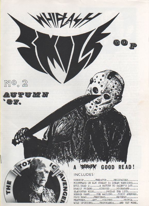WHIPLASH SMILE magazine side cover Issue 2 Autumn 1987
