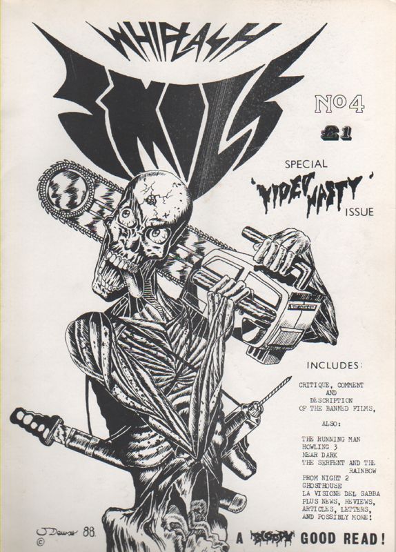 WHIPLASH SMILE magazine side cover Issue 4 Spring-Summer 1988
