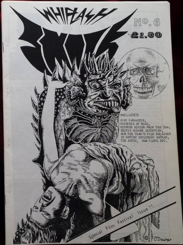 WHIPLASH SMILE magazine side cover Issue 6   1990