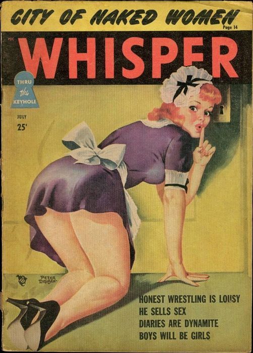 WHISPER magazine side cover  Vol 3 No 2 July 1949