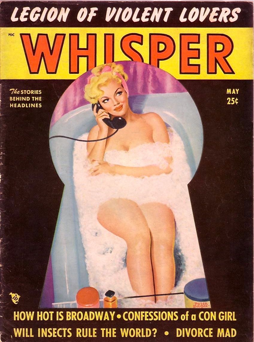 WHISPER magazine side cover  Vol 3 No 7 May 1950