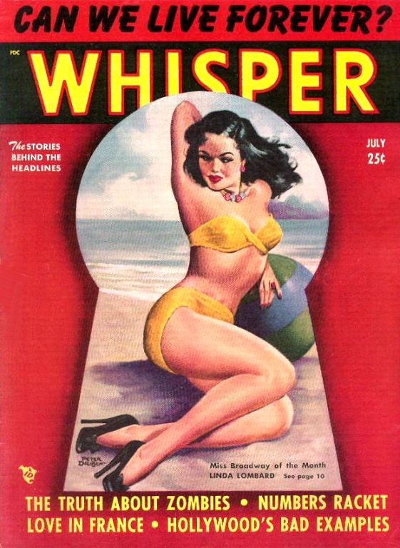 WHISPER magazine side cover  Vol 4 # 1 July 1950