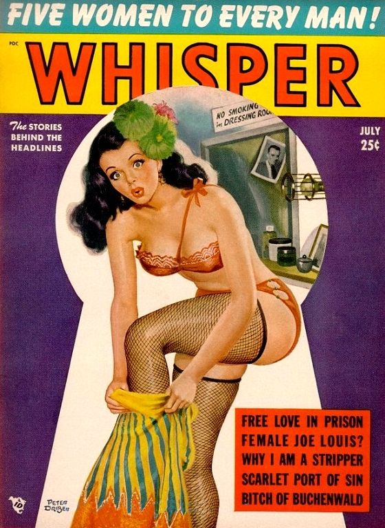 WHISPER magazine side cover  Vol 5 No 1 July 1951