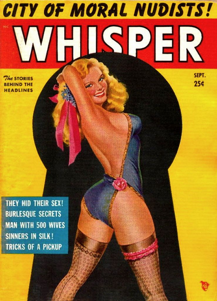 WHISPER magazine side cover  Vol 5 No 2 September 1951