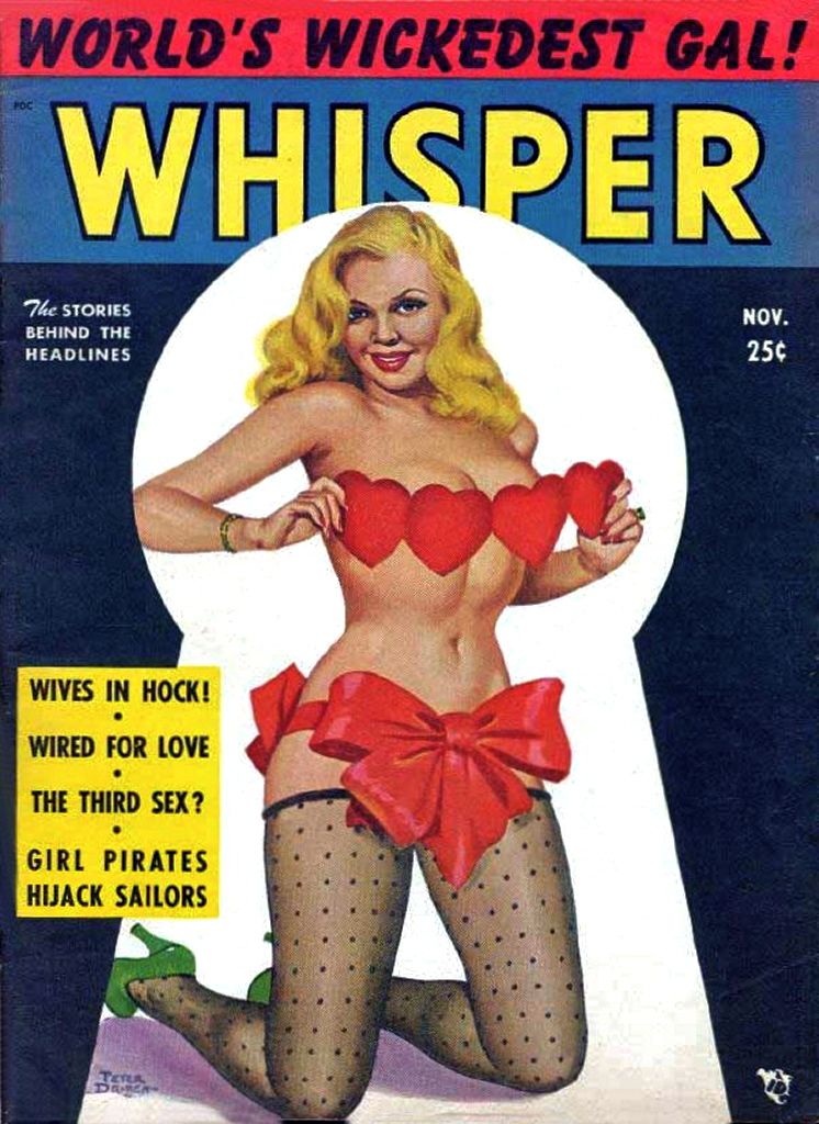 WHISPER magazine side cover  Vol 5 No 3 November 1951