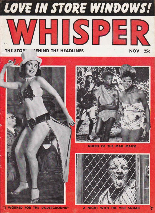 WHISPER magazine side cover  Vol 7 No 3 November 1953